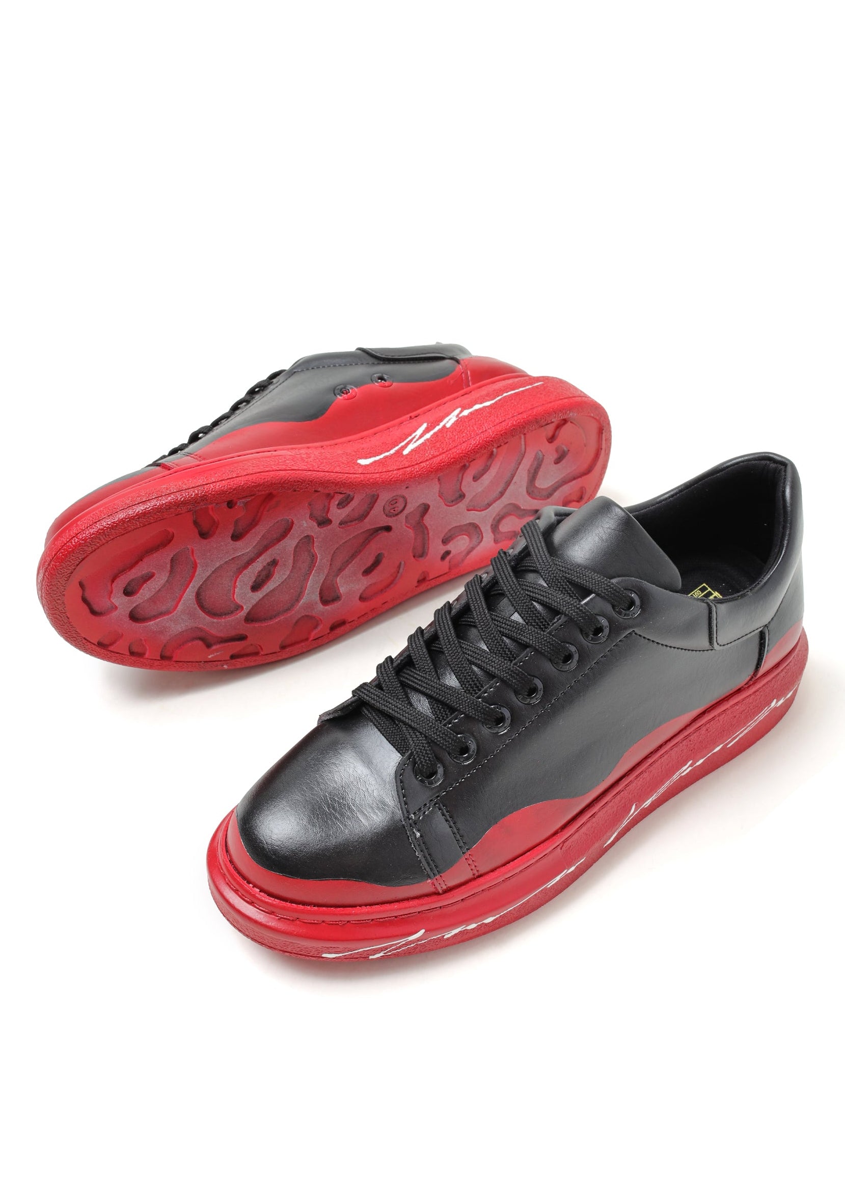 Ember Fade hand-painted custom sneaker by Apollo Moda, third angle