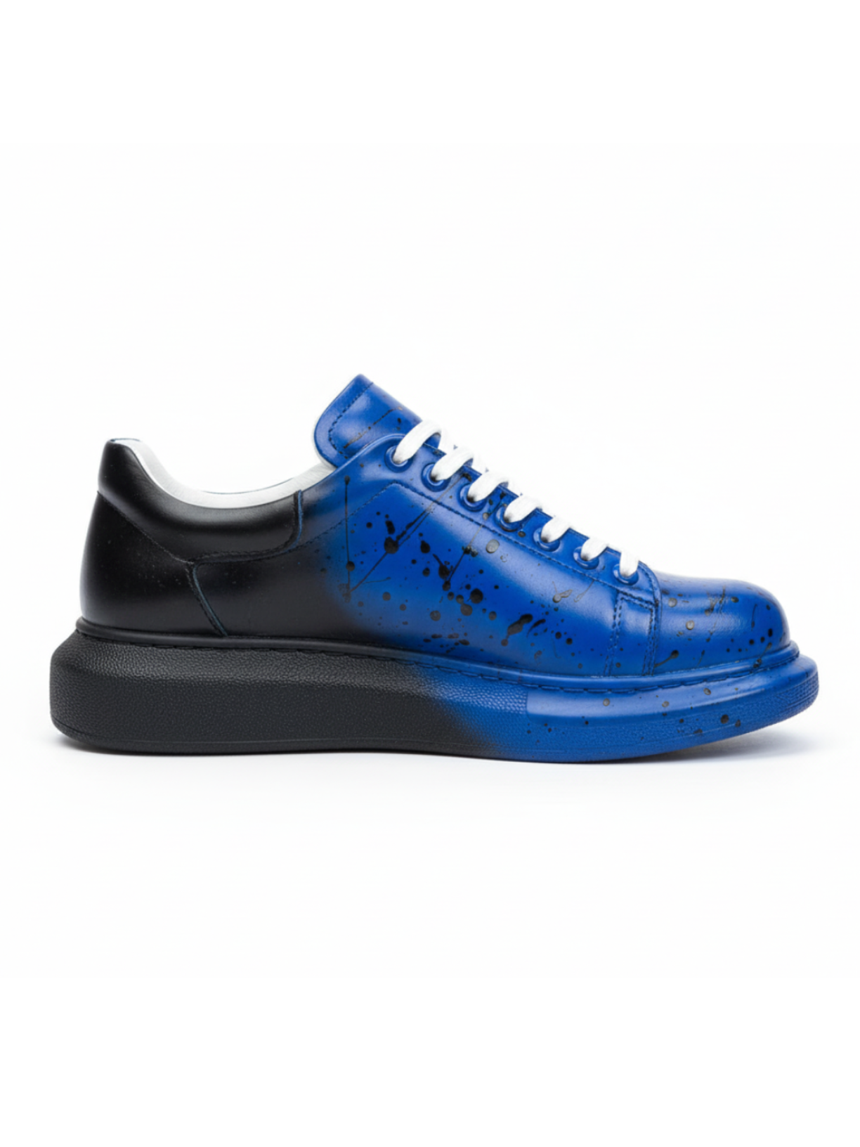 Color Wave Dynamic Duo hand-painted splatter sneaker by Apollo Moda, sixth angle